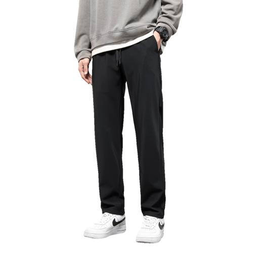 罗蒙秋冬休闲裤男士四面高弹修身不紧身版型时尚后兜拉链式百搭长裤 商品图6