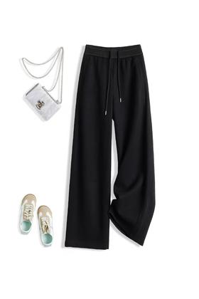 LS竹纤维女士醋酸羊毛直筒裤1687