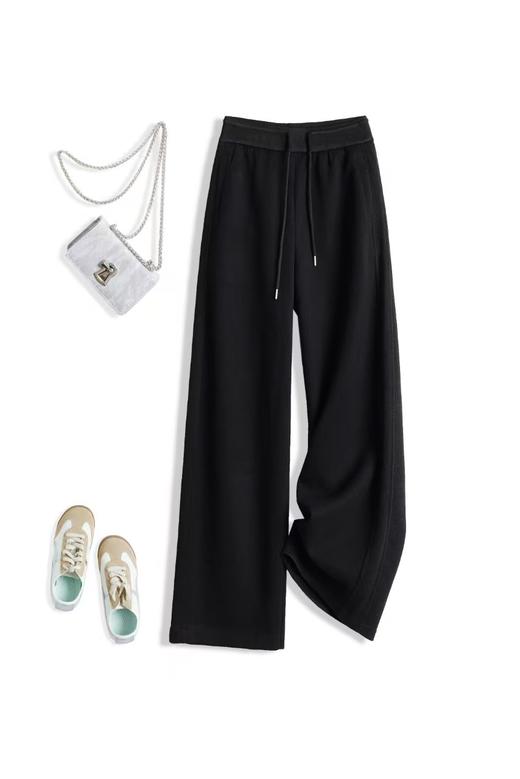 LS竹纤维女士醋酸羊毛直筒裤1687 商品图0