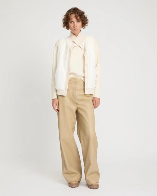 Yves Salomon - VEST MERINOS KNITWEAR/MINK - IVOIRE - 女装 - 背心 - 象牙白 商品图2