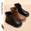 littletime女童皮靴2025秋冬新款儿童洋气牛皮时装靴女软底短靴 商品缩略图0