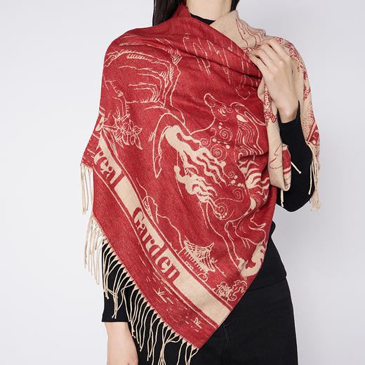 大英博物馆 东方梦境系列 提花披肩围巾 商品图3