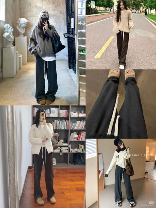 纯yuan 进口德绒❗️Moc*o 秋冬新品保温德绒boxyfit松紧高腰休闲裤/卫裤 商品图1