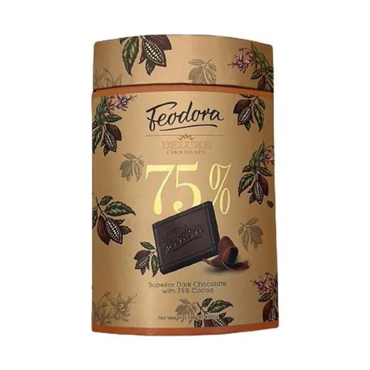 【超市】菲德雅 75%可可黑巧克力片 135g/罐 商品图0