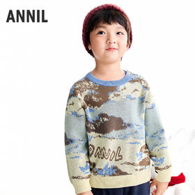【实体店同款】男童圆领针织上衣冬季新款安奈儿童装XB544024