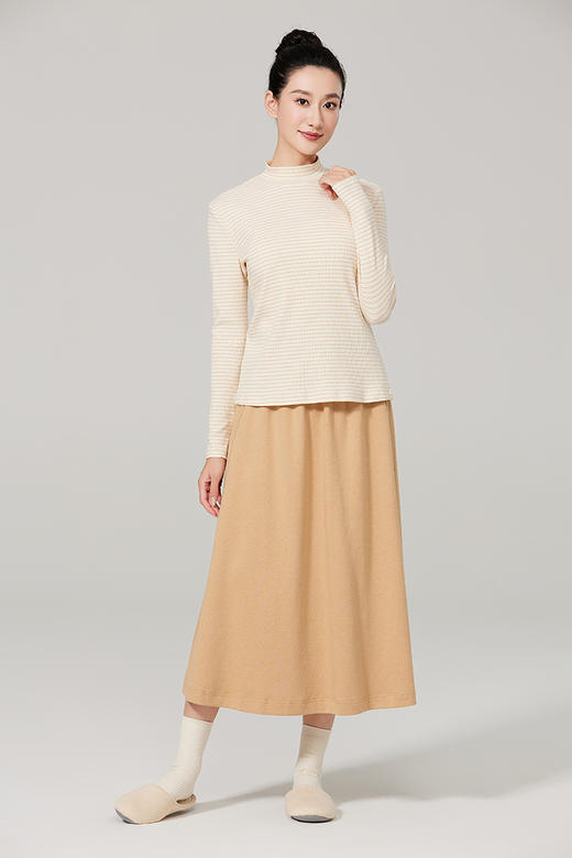 【素道】有机棉女士打底衫(薄款 )  小高领 长袖女士上衣 修身打底衫  秋冬内搭 亲肤舒适 百搭 贴身保暖  [漳州仓] 商品图9