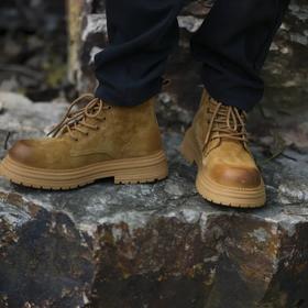 秋冬情侣款猪八皮工装鞋