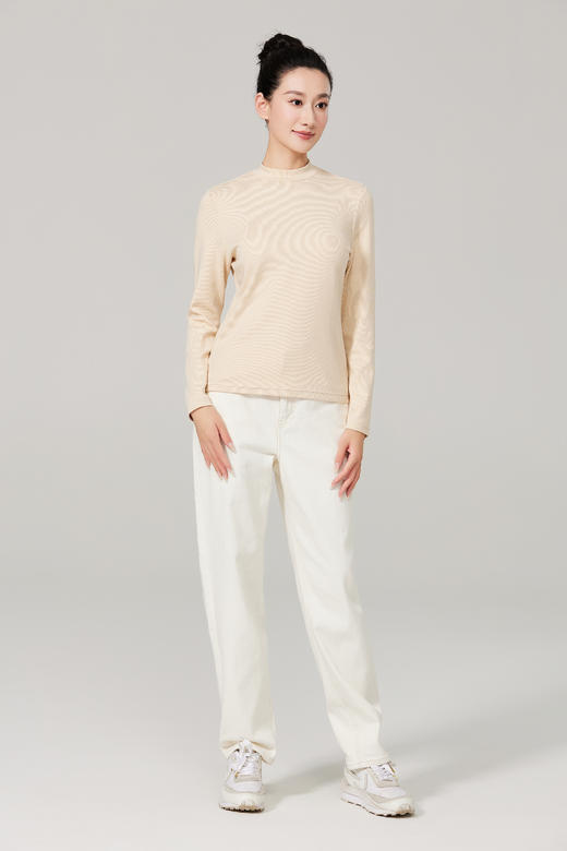 【素道】有机棉女士打底衫(厚款 )  小半领子 长袖女士上衣 修身打底衫  秋冬内搭 亲肤舒适 百搭 贴身保暖  [漳州仓] 商品图8