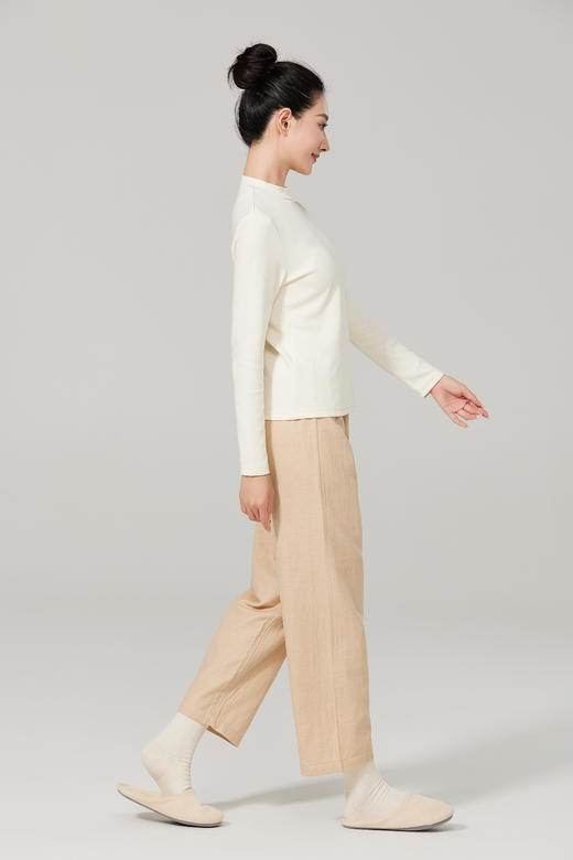 【素道】有机棉女士打底衫(厚款 )  小半领子 长袖女士上衣 修身打底衫  秋冬内搭 亲肤舒适 百搭 贴身保暖  [漳州仓] 商品图1