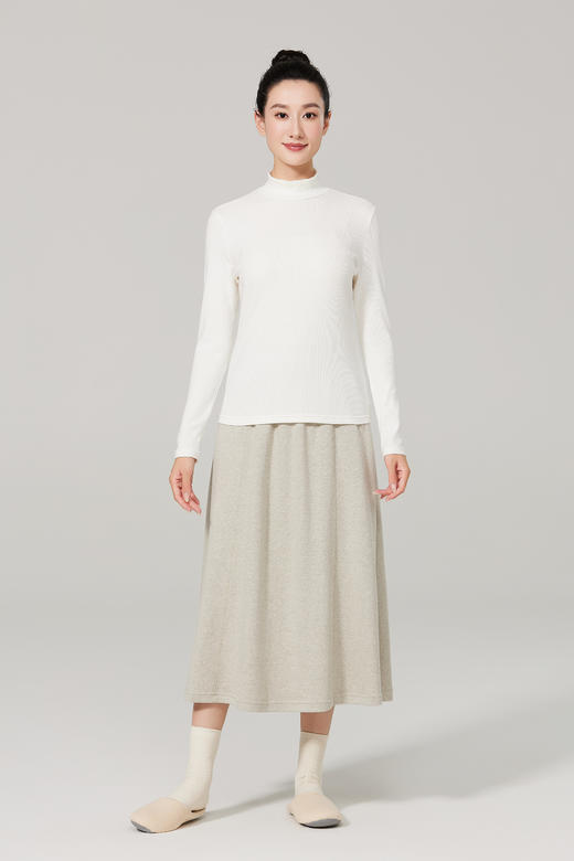 【素道】有机棉女士打底衫(薄款 )  小高领 长袖女士上衣 修身打底衫  秋冬内搭 亲肤舒适 百搭 贴身保暖  [漳州仓] 商品图3