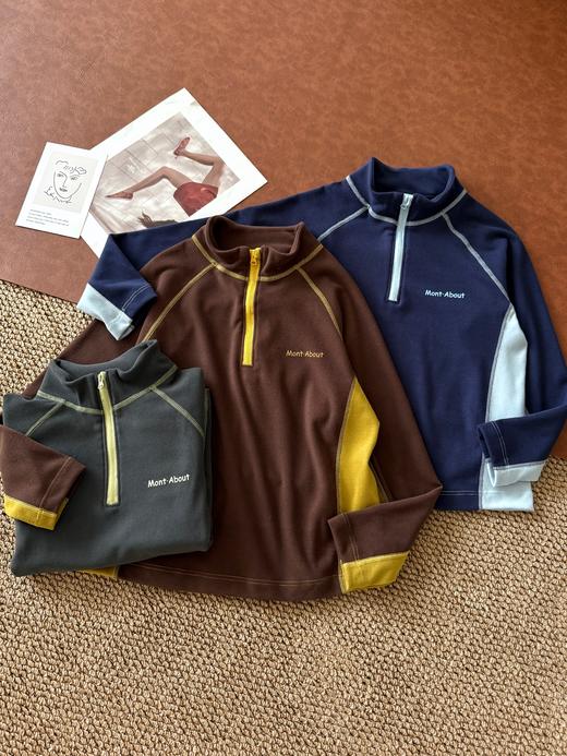 半拉链四针德绒衫3356 商品图3