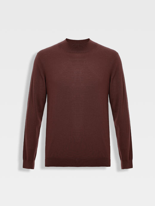 callisto酒红色绵羊毛毛衣 商品图0