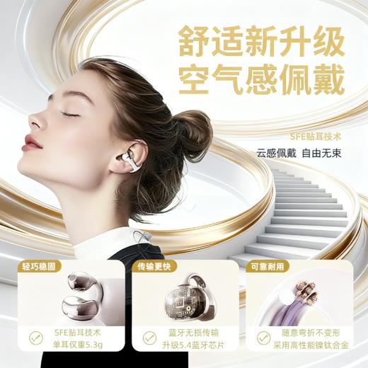 随笙听·AI旅游耳机智能导览耳机 运动长续航耳机骨传导耳夹式蓝牙文教耳机 商品图3