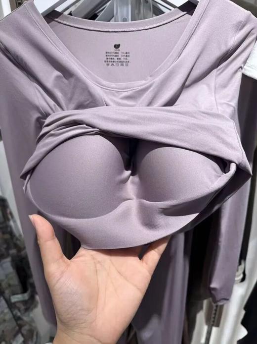 梅因斯·巧克力Bra保暖内衣套装 | 秋冬流行「巧克力色」，时髦！高级！自带Bra，更保暖 商品图4