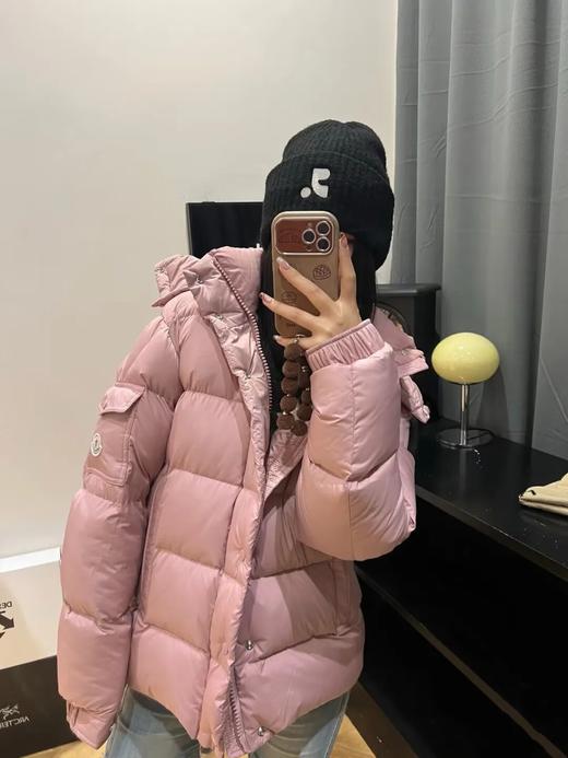 蒙口情侣款雾面哑光玛雅短款白鹅绒羽绒服 商品图2