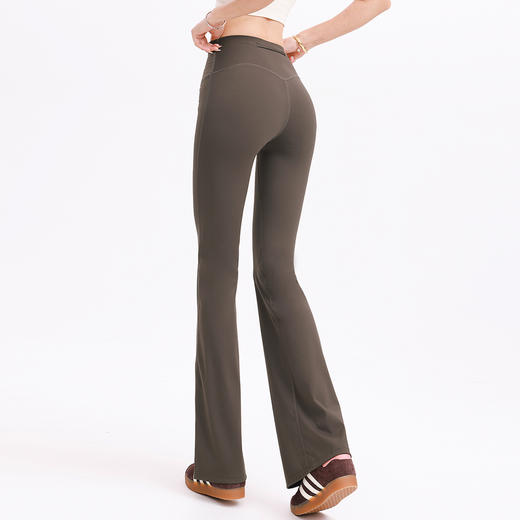 跃牌【禅语梵心】高腰收腹运动喇叭裤无痕防卷边抽绳长裤女跑步显瘦健身裤瑜伽裤CK3460 商品图3