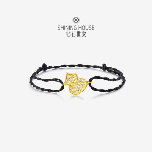 【八方衔运纹】【 玲珑宝葫 】钻石世家  玲珑宝葫系列 足金葫芦镶钻手链 【不支持无理由退换货】预计3-5天发货 商品图0