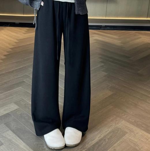 重磅 老渠道  max25年抽绳羊毛直筒裤  有厚度  秋冬必备  抽绳阔腿裤 商品图2