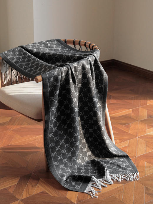 WJ15-古驰 Logo时尚休闲简约 绒线围巾（QZ*MM） 商品图9