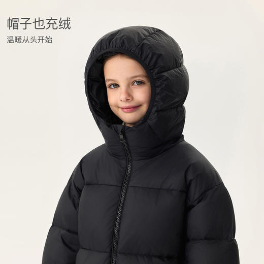 【无氟防泼水】马克珍妮男童时尚保暖加厚连帽羽绒服2025年冬装新款551635 商品图3