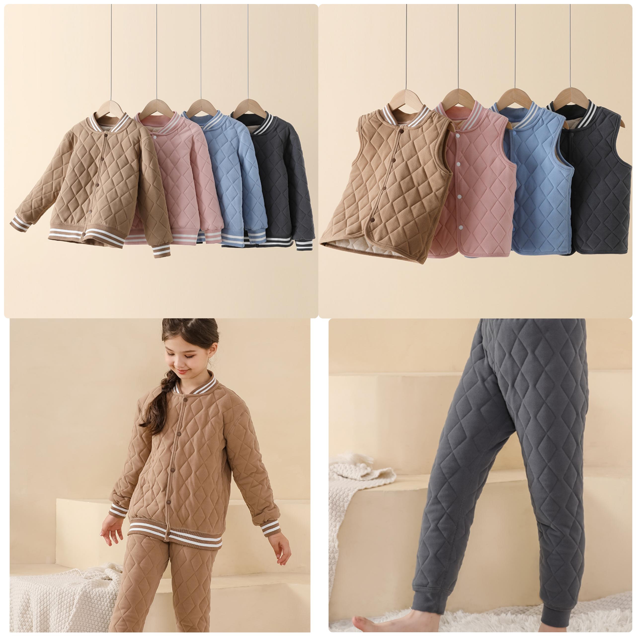 【南瓜拿铁】COO ENERGY桑蚕丝+山羊绒超聚暖「校服神器」秋冬季儿童保暖背心+棉服+棉裤保暖系列