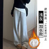 lulu同款运动裤女秋冬2025新款高腰宽松bf慵懒风直筒窄版阔腿卫裤加绒加厚休闲裤 商品缩略图9