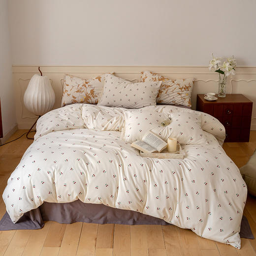 印花系列~全棉针织棉印花四件套良品天竺棉纯棉套件日式纯棉秋冬床上用品 商品图0