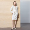 IWY/秋冬长袖职业西装套裙女米白色肌理感小香风西服半裙CS2476 商品缩略图2