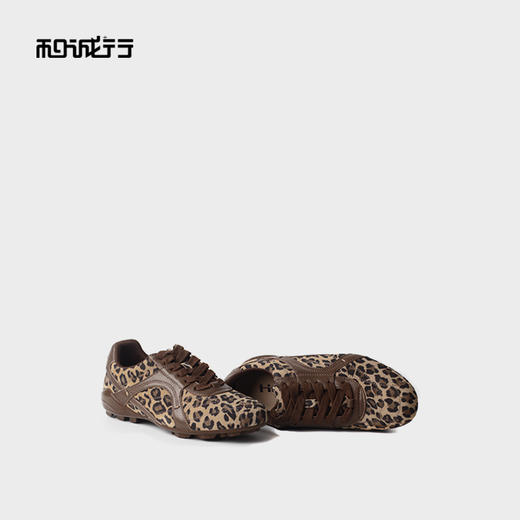 和诚行2025秋季新款复古韩系豹纹元素德训女式休闲鞋0930264 商品图4