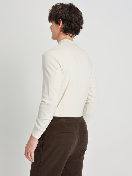 callisto黑色羊毛混纺中领毛衣 商品图9