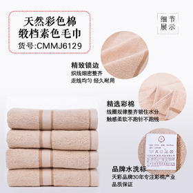 素色缎档毛巾两条装 纯棉吸水家用洁面巾 浴室日常款