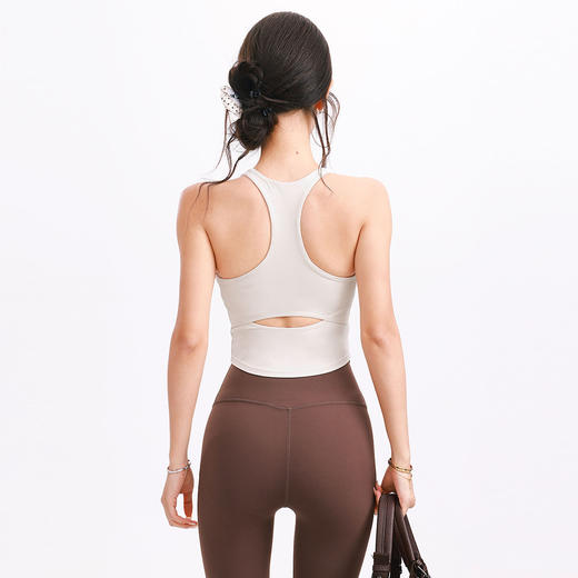 跃牌【禅语梵心】裸感圆领美背速干运动内衣女防震跑步文胸健身瑜伽服背心WX5660 商品图0