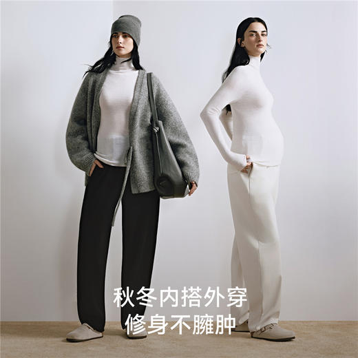 【限时会员价】嫚熙打底衫高领一体织羊毛衫女秋外穿内搭修身针织衫2025新款 商品图5