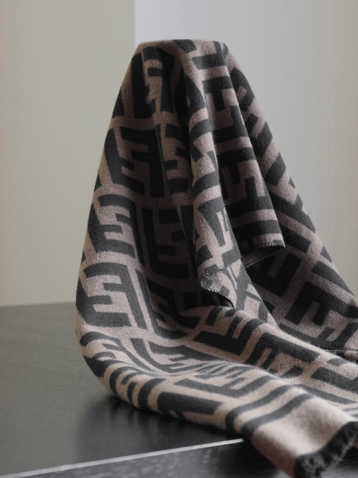 WJ13-芬迪 FF图案印花 羊绒围巾 男女同款情侣款（QZ*MM） 商品图8