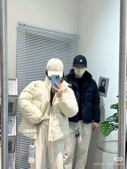 MLB情侣款背后NY大印花立领羽绒服 商品图0