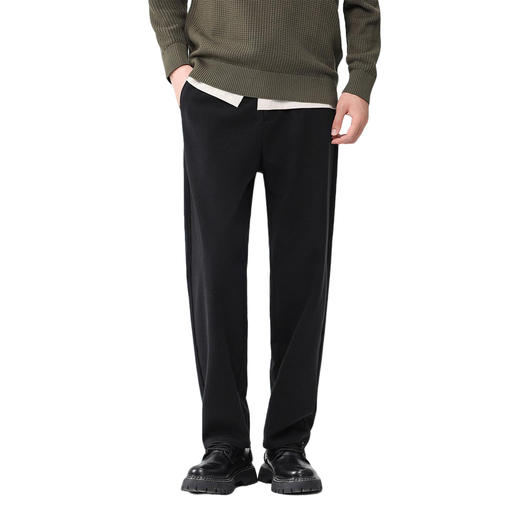 【含绵羊毛】罗蒙休闲裤男士双面绒感半松紧腰头搭配抽绳修饰腿型长裤 商品图8