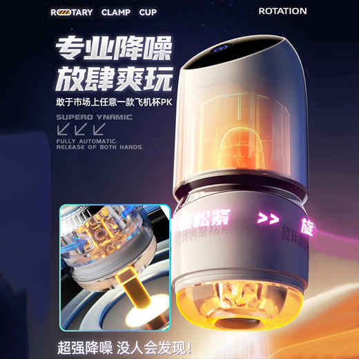 主动点旋转夹吸强震飞机杯（解放双手 送固定吸盘） 商品图5