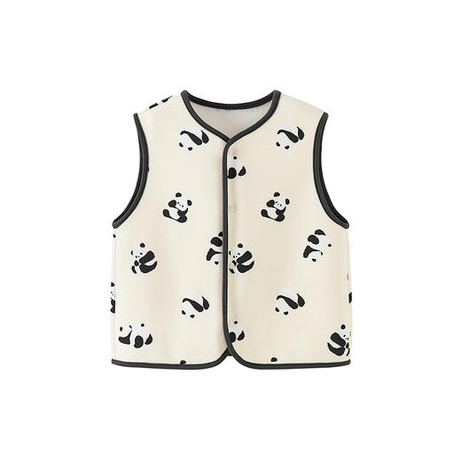 迷你巴拉儿童保暖背心男女童宝宝柔软亲肤内里抓绒印花家居马甲秋 商品图4