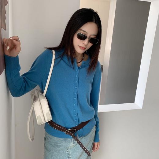 懂你/品就 粗纺圆领纯羊毛开衫 商品图0