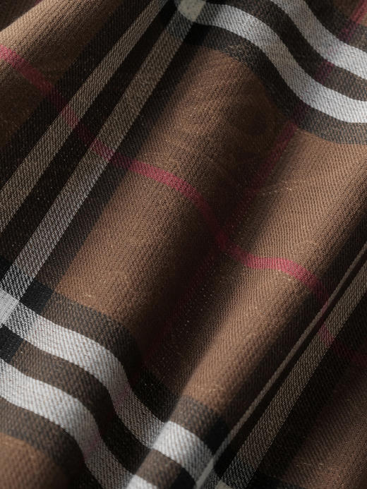 WJ07-巴宝莉 马术骑士徽标 双面 羊绒提花 绒线围巾 女款 （QZ*MM） 商品图5