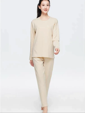 【素道】有机棉 男士内衣套装 女士内衣套装 秋衣秋裤  秋冬保暖 舒适 无荧光剂 无染色 无静电[漳州仓]