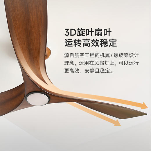 伽罗 JALO F1款 3D旋叶木纹风扇灯 商品图2