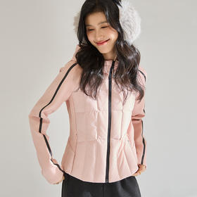 「高货sh」全新升级【铂金会员588/天猫799/差价211】(01442)洛诗琳小蛮腰白鹅绒羽绒服2025冬季轻薄短款连帽保暖外套