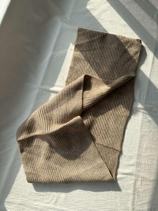 贝壳三 针织柔软罗纹纯色保暖围巾韩版百搭细腻舒适围脖C102820 商品图8