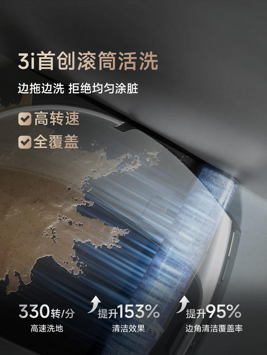 3i 滚筒活洗扫地机器人F1智能扫拖洗自动一体 商品图3