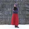 绽放724朵/热烈半裙·加厚亚麻绗棉全腰松紧花苞气质半身裙冬新款 商品缩略图1