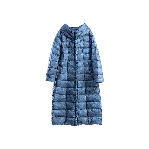 绽放754朵/水墨羽绒服·设计肌理感保暖90鸭绒连帽长款羽绒服新款 商品图4