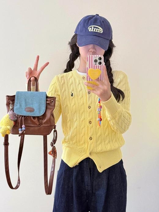 拉夫劳伦 Polo 绞花编结针织羊毛开衫（EJ） 商品图2