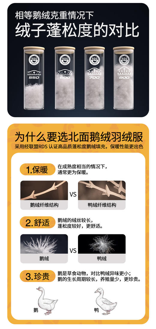 北面 25年秋冬  羽绒服  8E84 商品图0