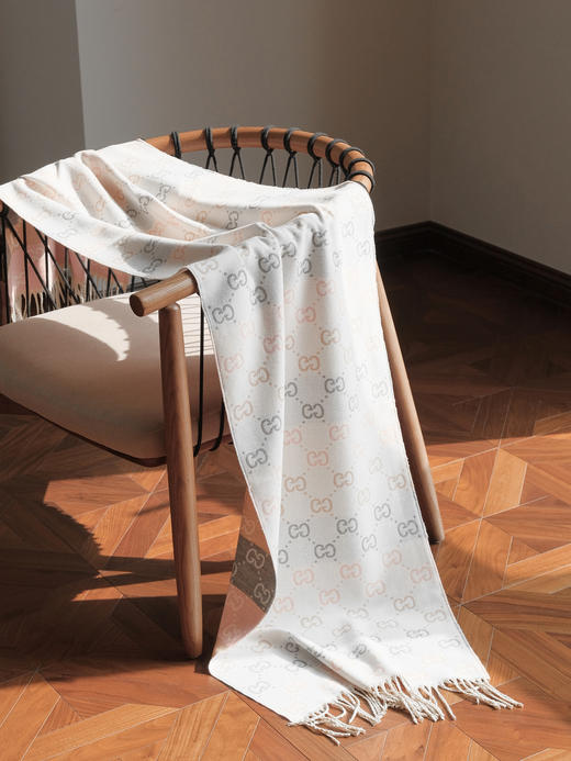 WJ24- 条纹包边Gucci羊绒围巾（QZ*MM） 商品图6